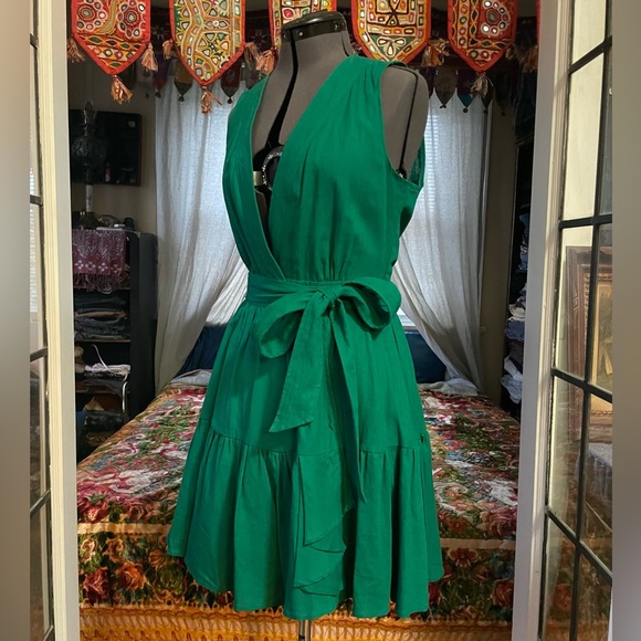 Christian Lacroix Dresses | Christian Lacroix Green Linen Wrap Dress S | Color: Green | Size: S | Mee2u2's Closet Christian Lacroix Dresses | Christian Lacroix Green Linen Wrap Dress S | Color: Green | Size: S | Mee2u2's Closet